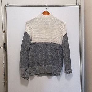 Cynthia Rowley white and gray Sweater